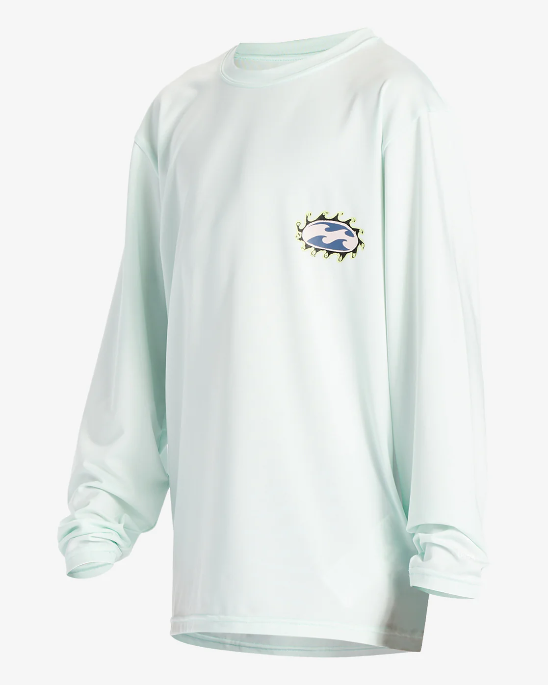 Billabong Boys Crayon Wave Long Sleeve UPF 50 Surf T-Shirt - Seaglass -Biliabong Outlet