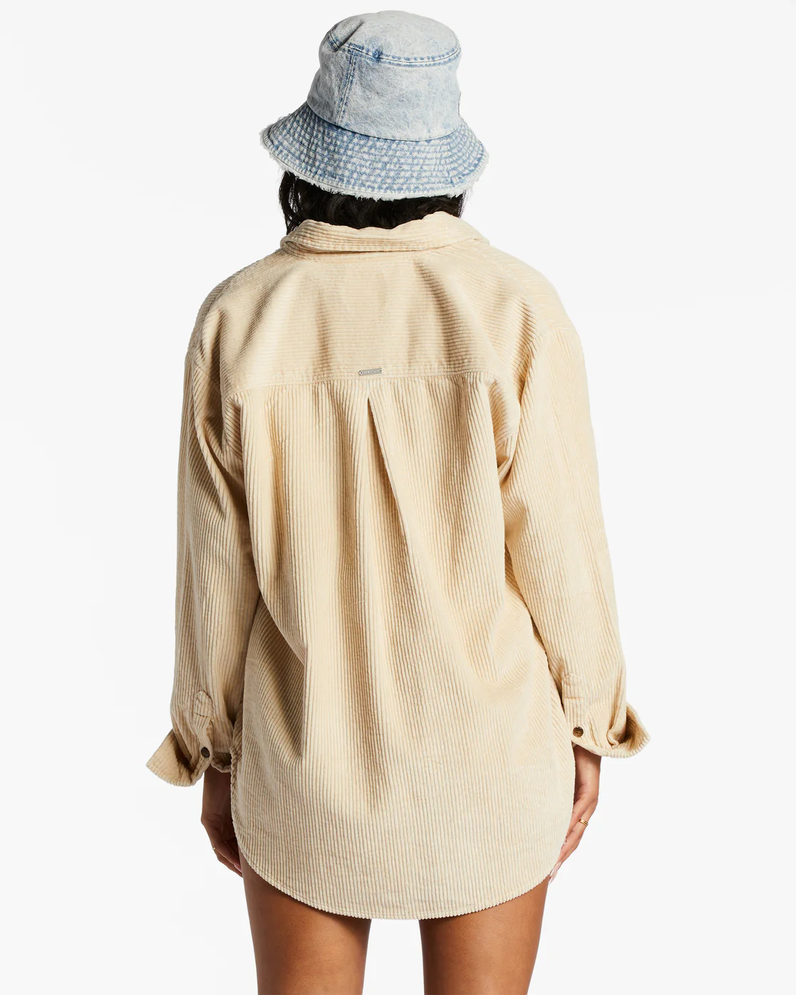 Billabong So Stoked Cord Long Sleeve Top - Antique White 2 -Biliabong Outlet