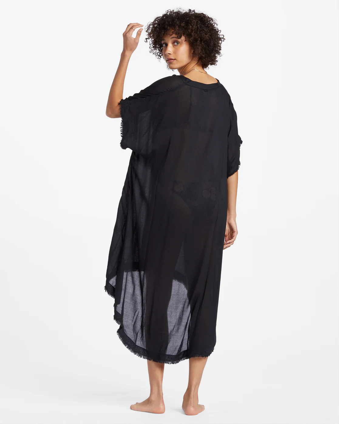 Billabong Found Love Midi Beach Cover-Up - Black Pebble -Biliabong Outlet