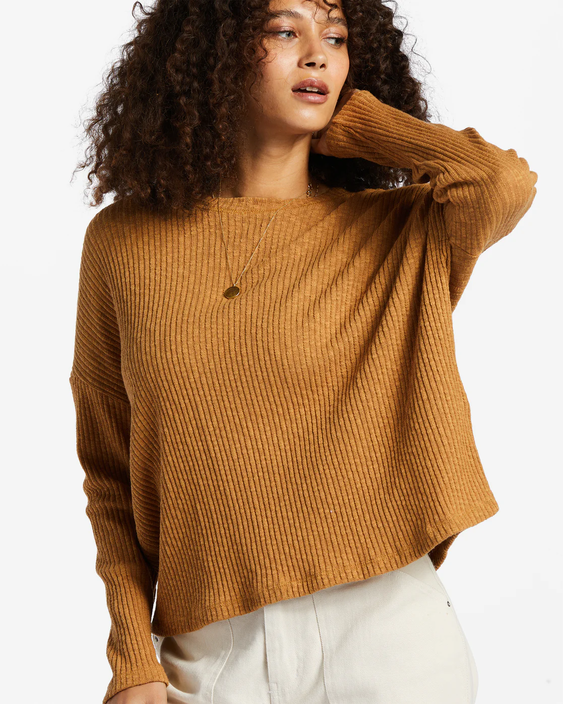 Billabong Cozy Up Top - Cosmic Khaki -Biliabong Outlet