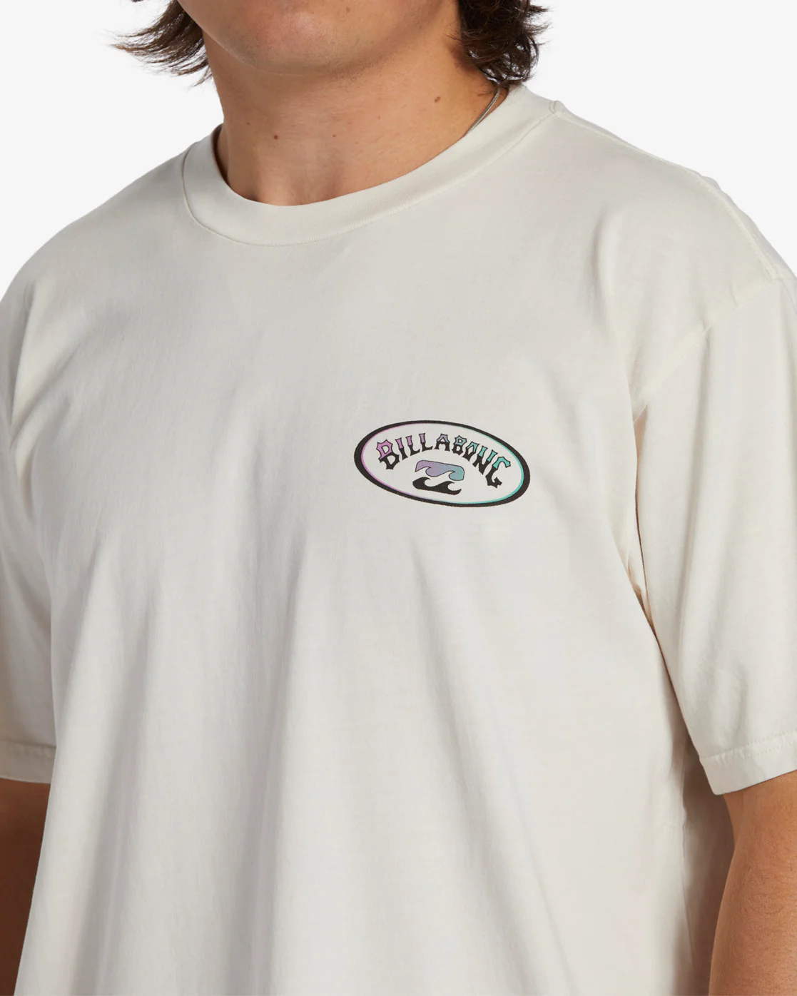 Billabong Crossboards Short Sleeve Wave Washed T-Shirt - Off White -Biliabong Outlet