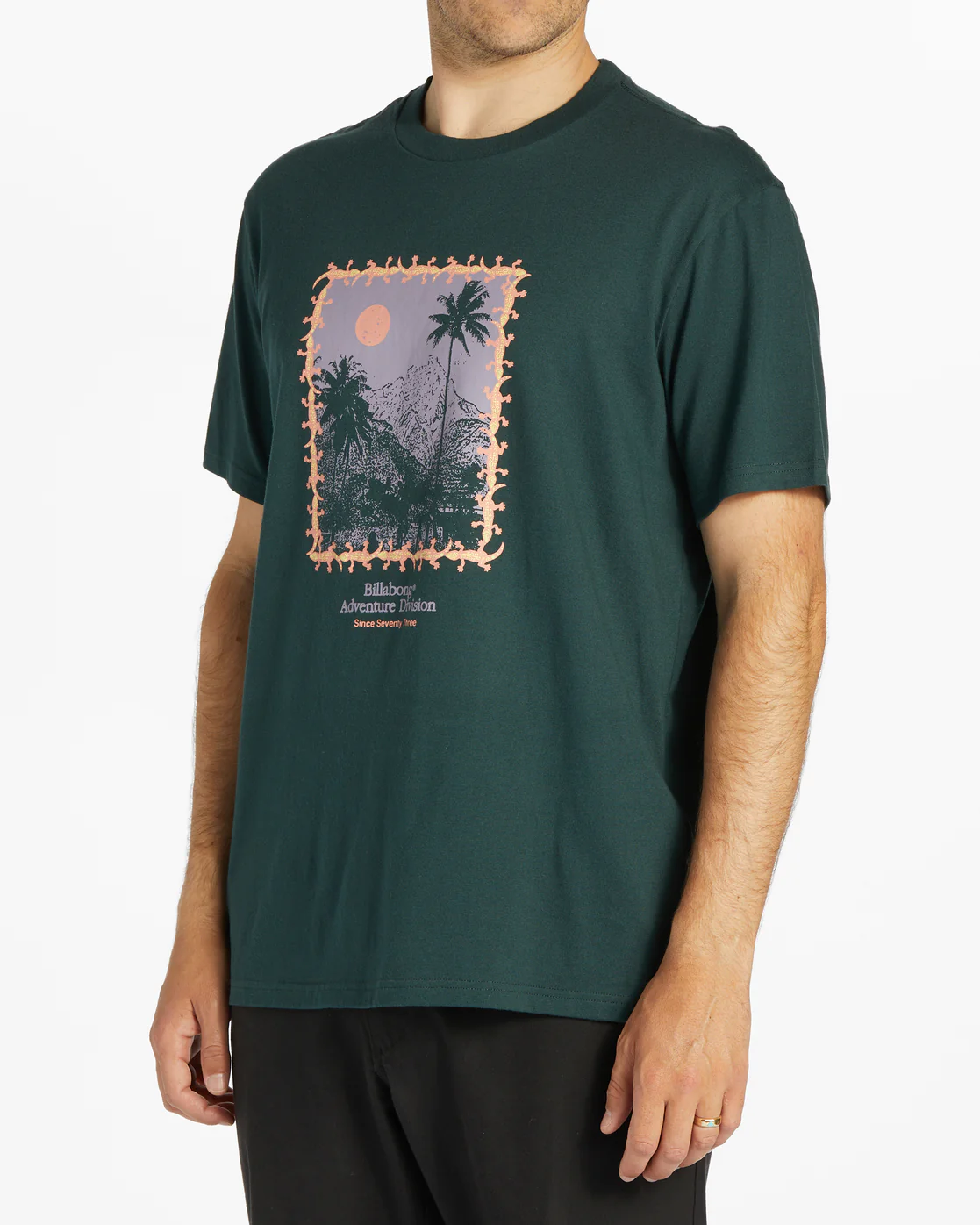 Billabong Palms Short Sleeve T-Shirt - Dark Forest -Biliabong Outlet
