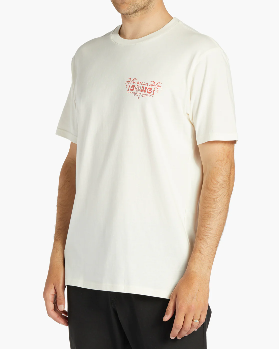 Billabong Lounge Short Sleeve T-Shirt - Off White -Biliabong Outlet