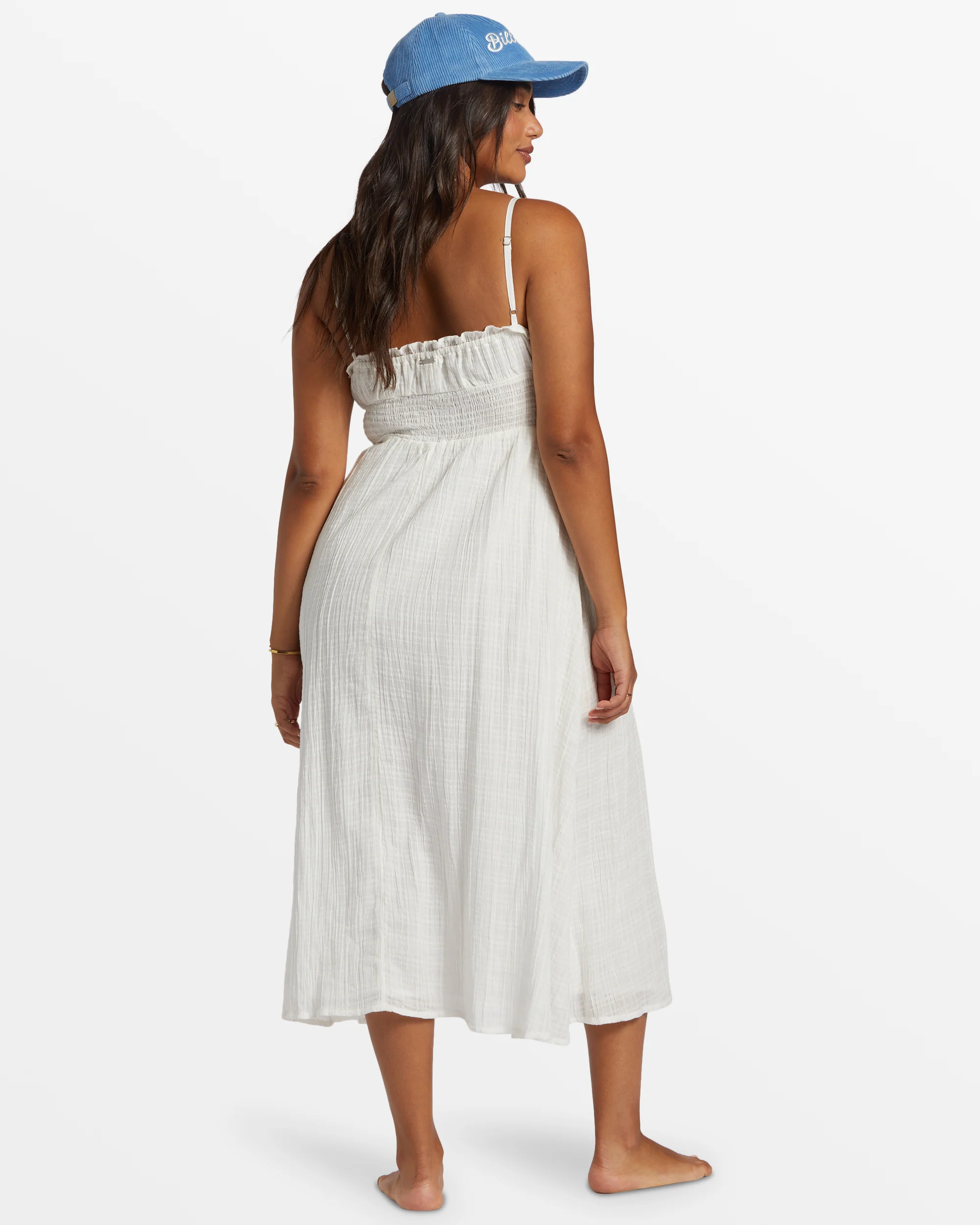 Billabong Pretty Perfect Sweetheart Midi Dress - Salt Crystal -Biliabong Outlet