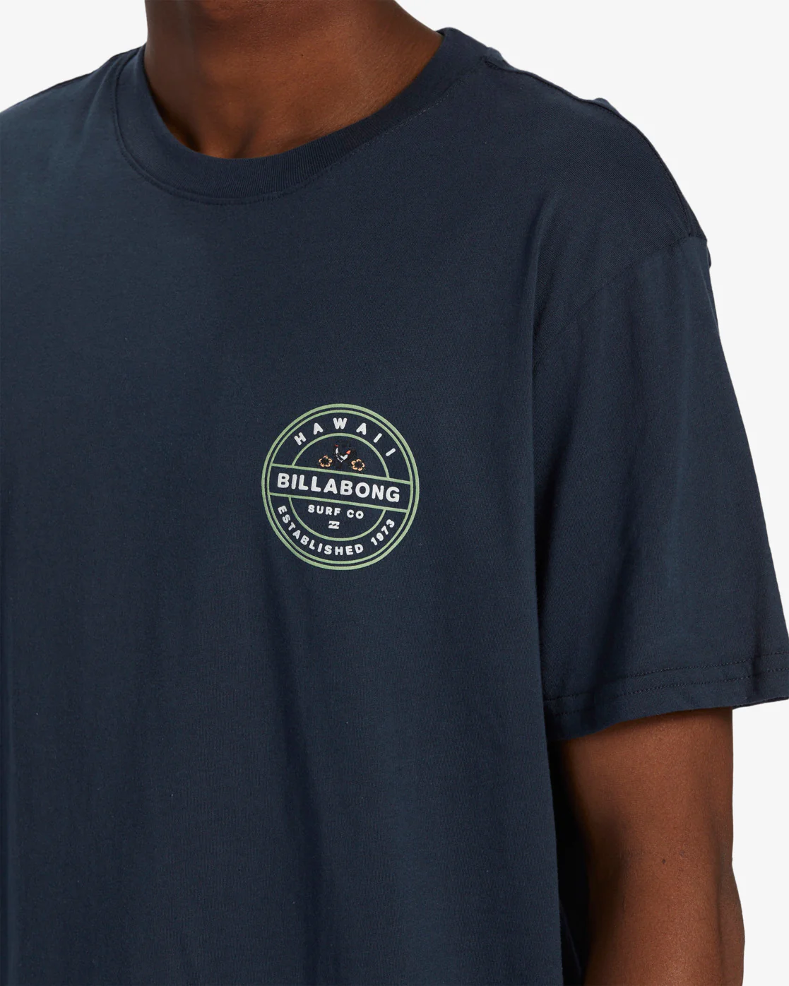 Billabong Rotor Hawaii Short Sleeve T-Shirt - Navy -Biliabong Outlet