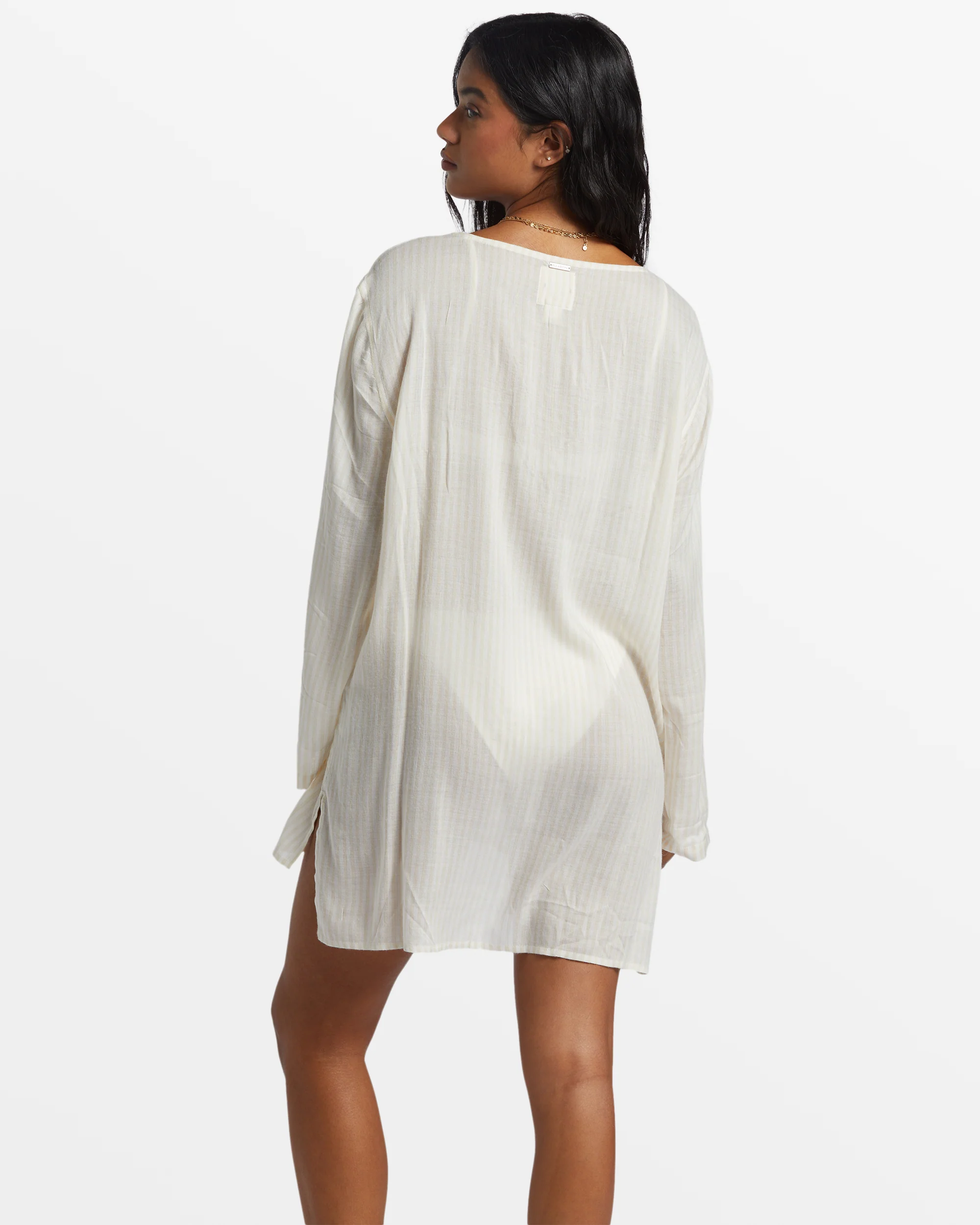 Billabong Blue Skies Beach Mini Dress - Salt Crystal -Biliabong Outlet