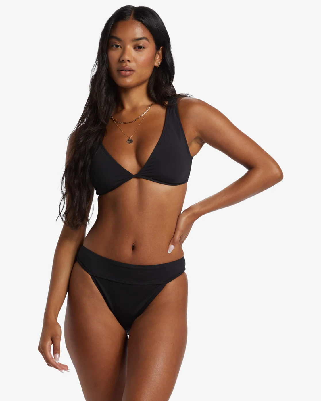 Billabong Sol Searcher Aruba Bikini Bottoms - Black Pebble -Biliabong Outlet