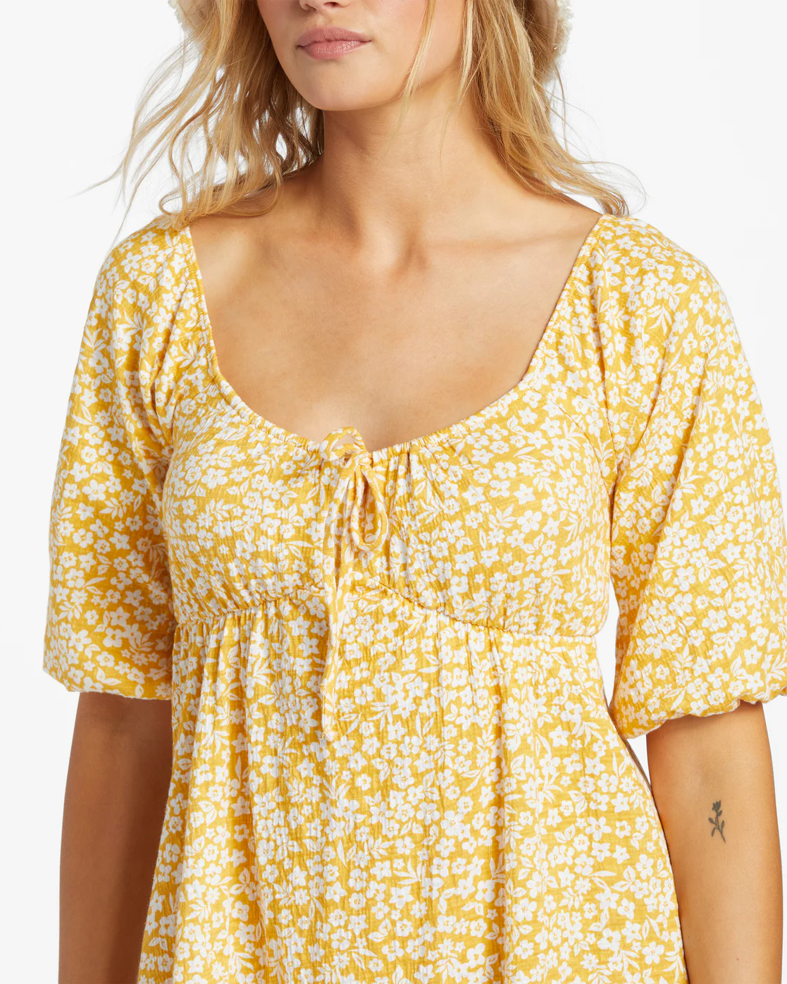 Billabong Daisy Wave Dress - Sandy Gold -Biliabong Outlet
