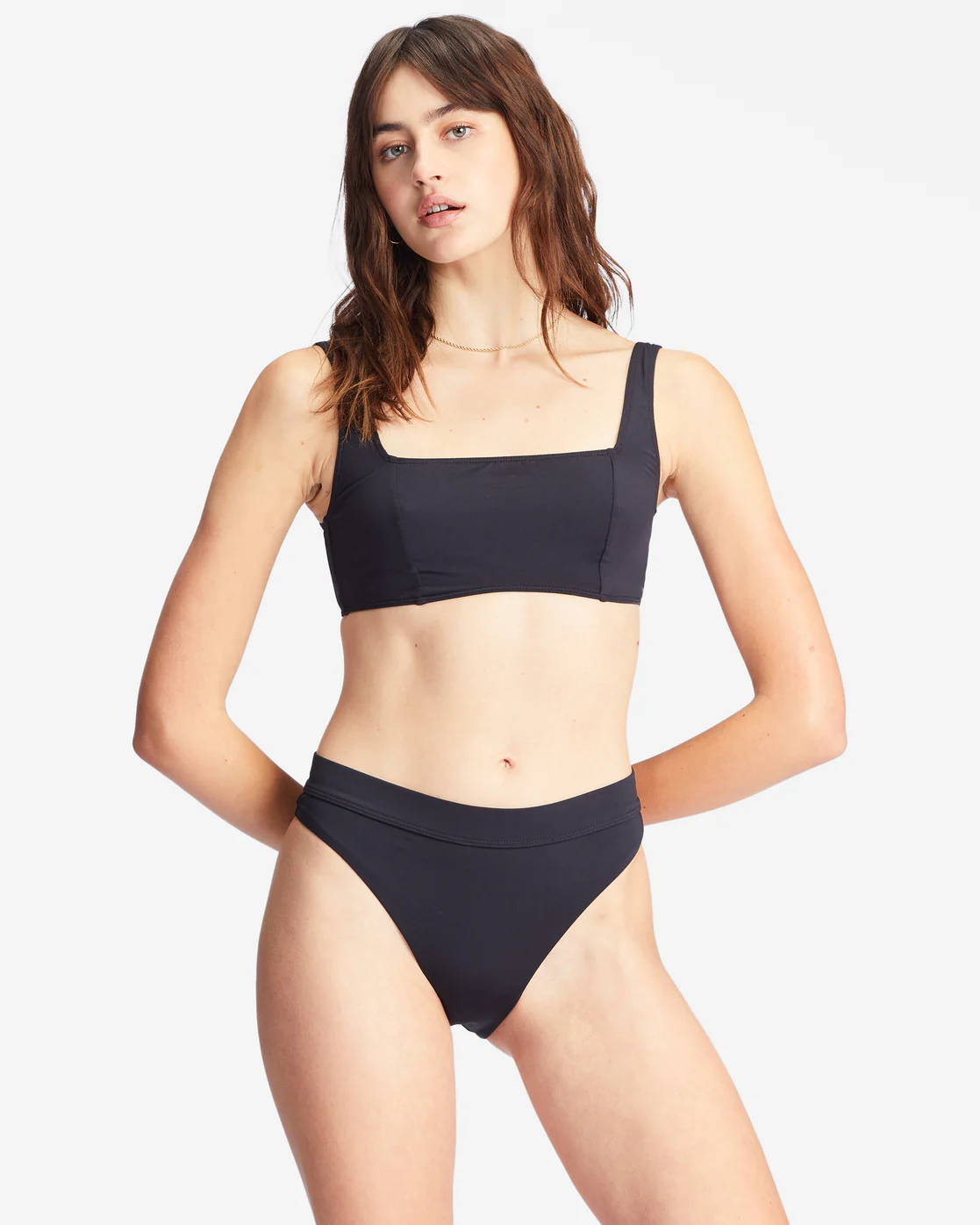 Billabong Sol Searcher Maui Rider Bikini Bottoms - Black Pebble -Biliabong Outlet