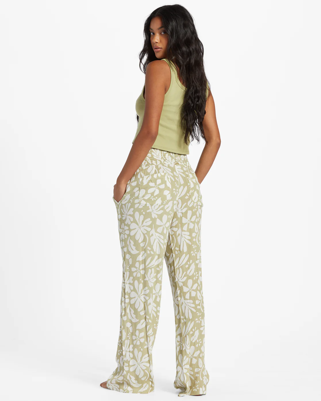 Billabong New Waves 2 Wide-Leg Pants - Avocado 2 -Biliabong Outlet
