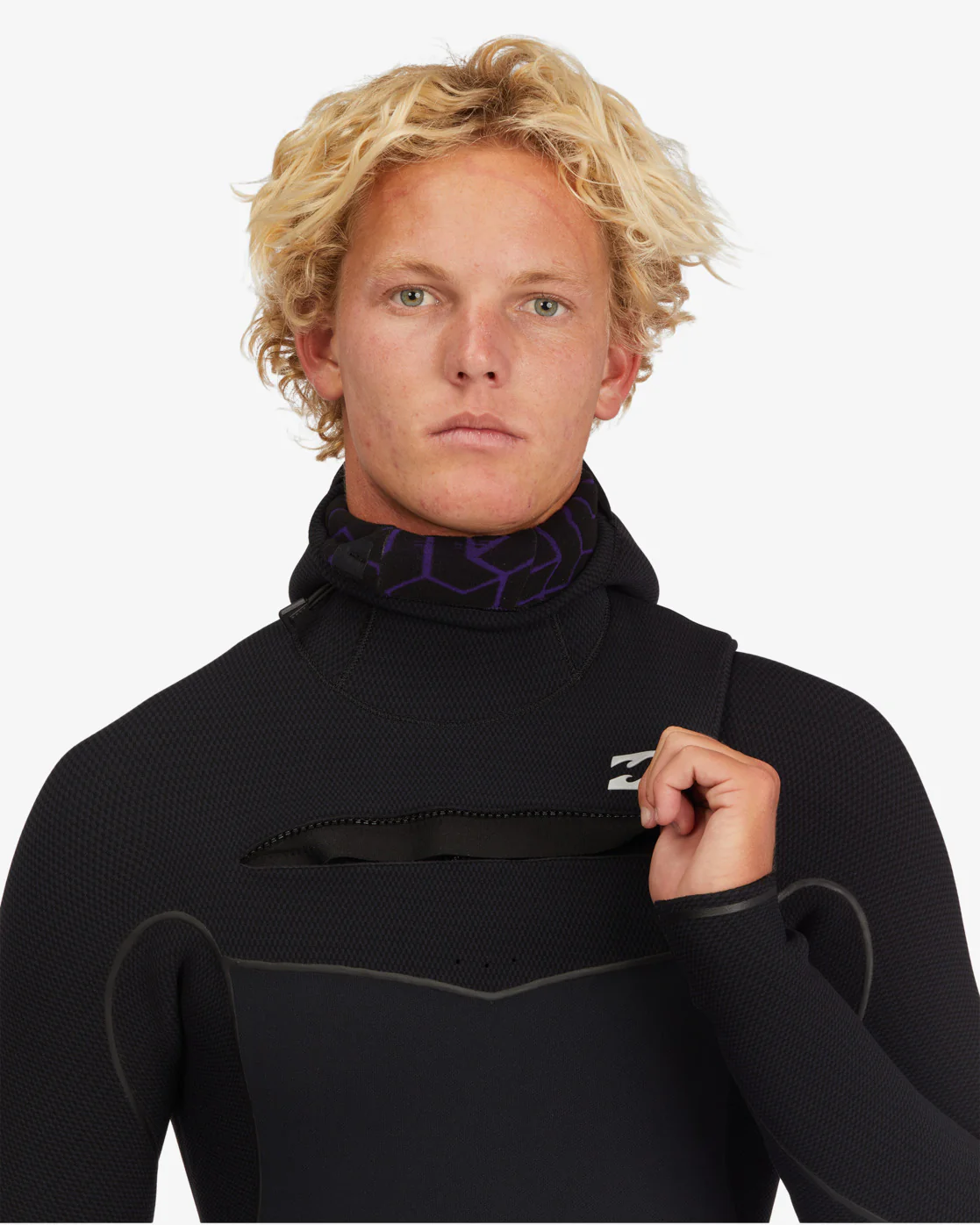 Billabong 5/4 Furnace Hooded Chest Zip Full Wetsuit - Black -Biliabong Outlet
