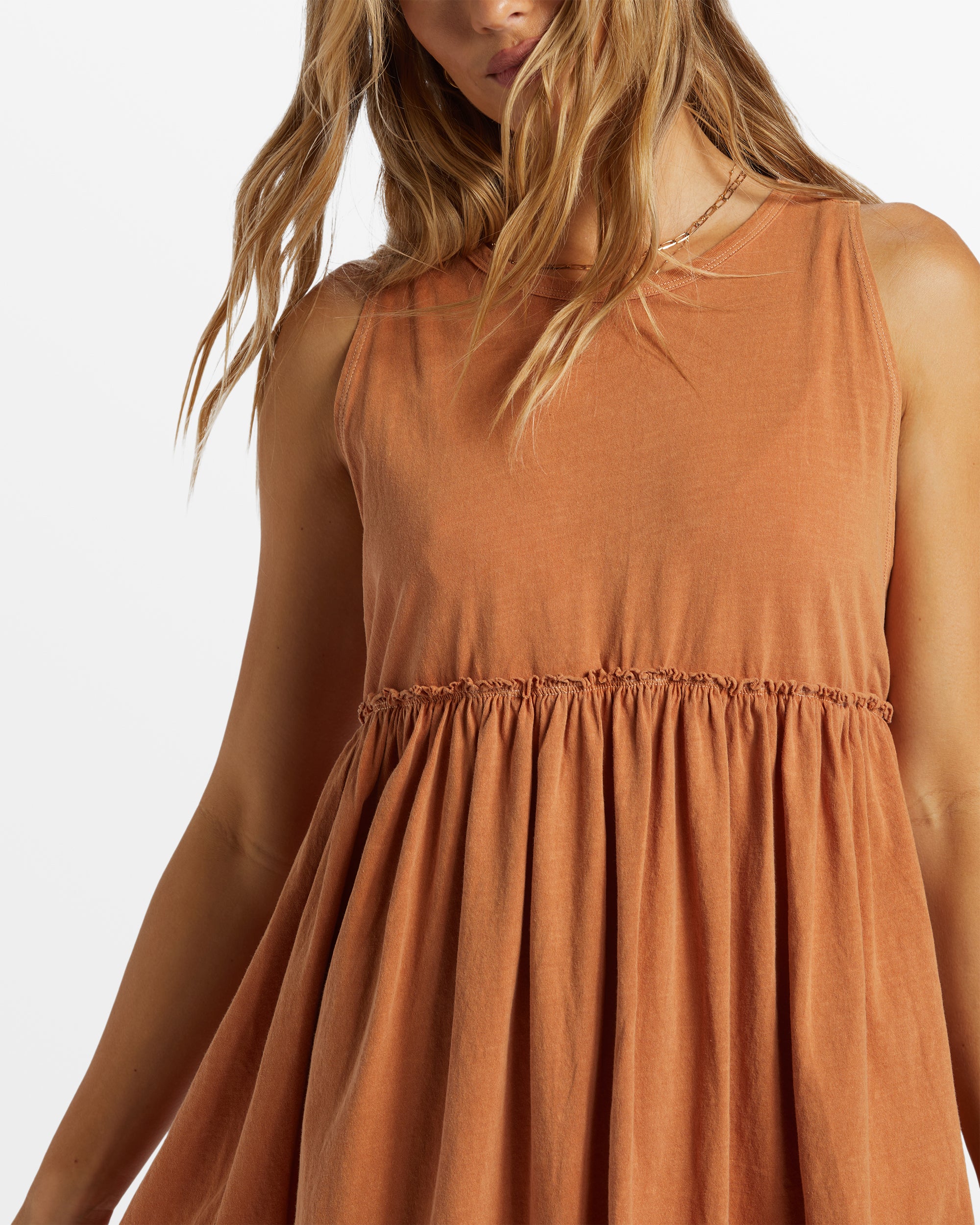 Billabong Seaside Tank Mini Dress - Toffee -Biliabong Outlet