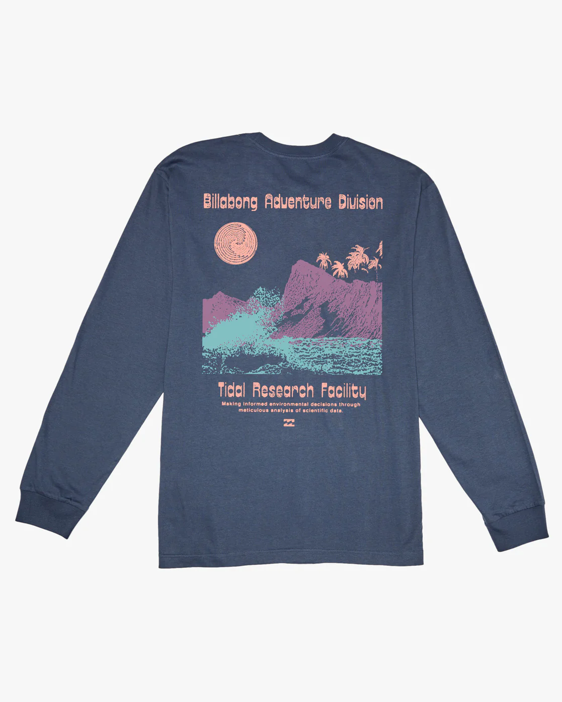 Billabong Tidal Research Long Sleeve T-Shirt - North Sea -Biliabong Outlet