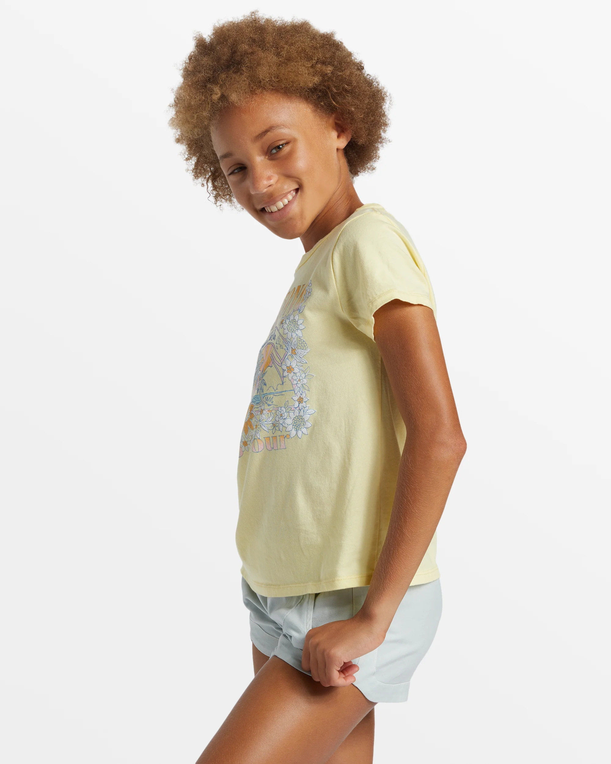 Billabong Girl's Under The Sun T-Shirt - Mellow Yellow -Biliabong Outlet