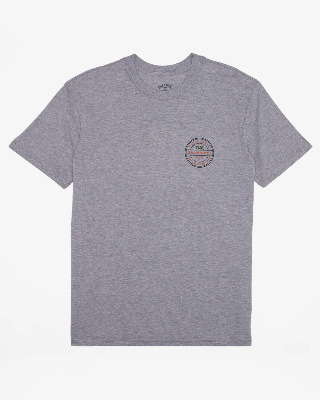 Billabong Rotor California Short Sleeve T-Shirt - Grey Heather -Biliabong Outlet
