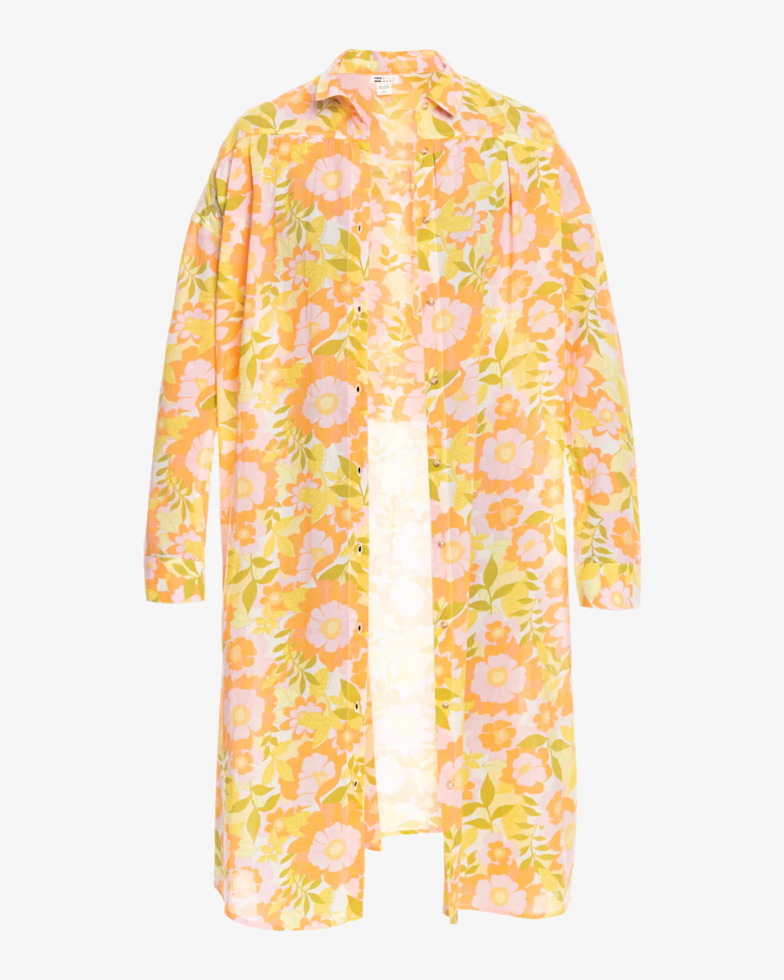 Billabong Daylight Dreamin Midi Shirt Swim Cover-Up - Orange Peel -Biliabong Outlet
