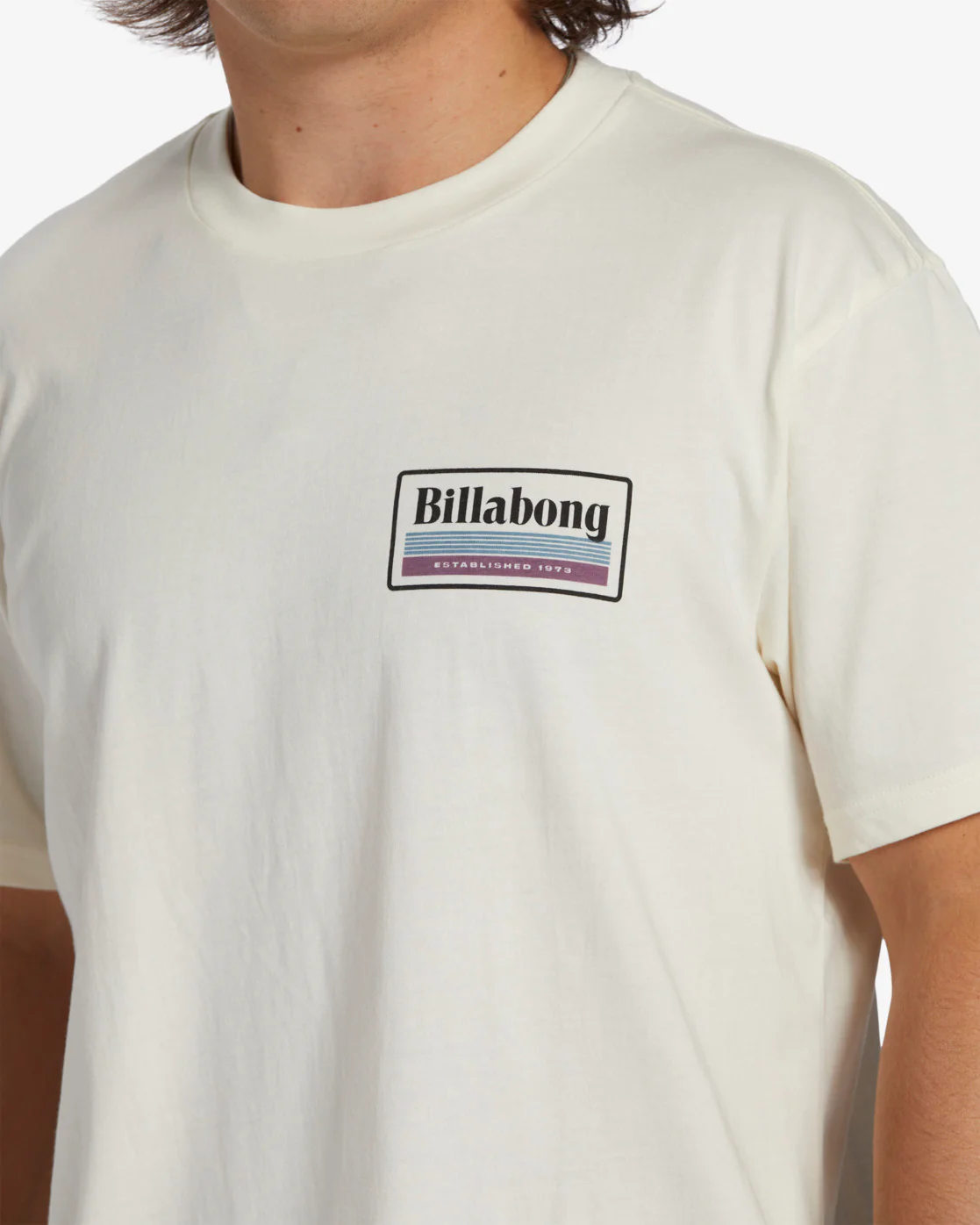 Billabong Walled Short Sleeve T-Shirt - Off White -Biliabong Outlet