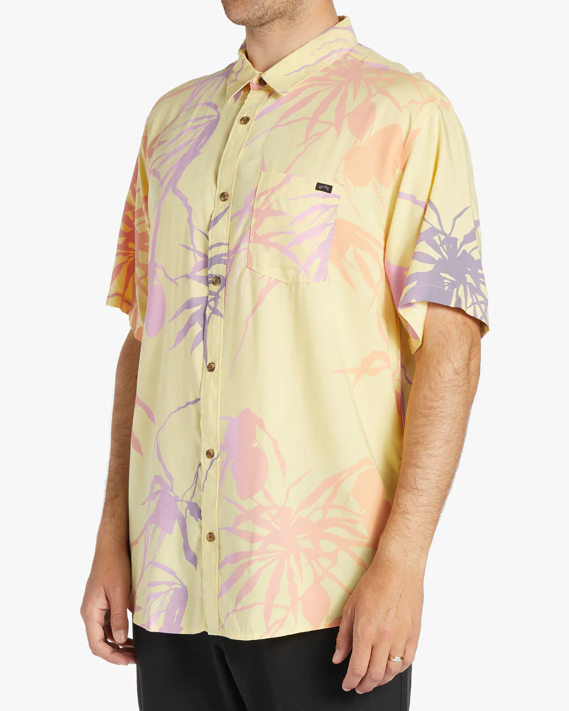 Billabong Sundays Short Sleeve Shirt - Lemon -Biliabong Outlet