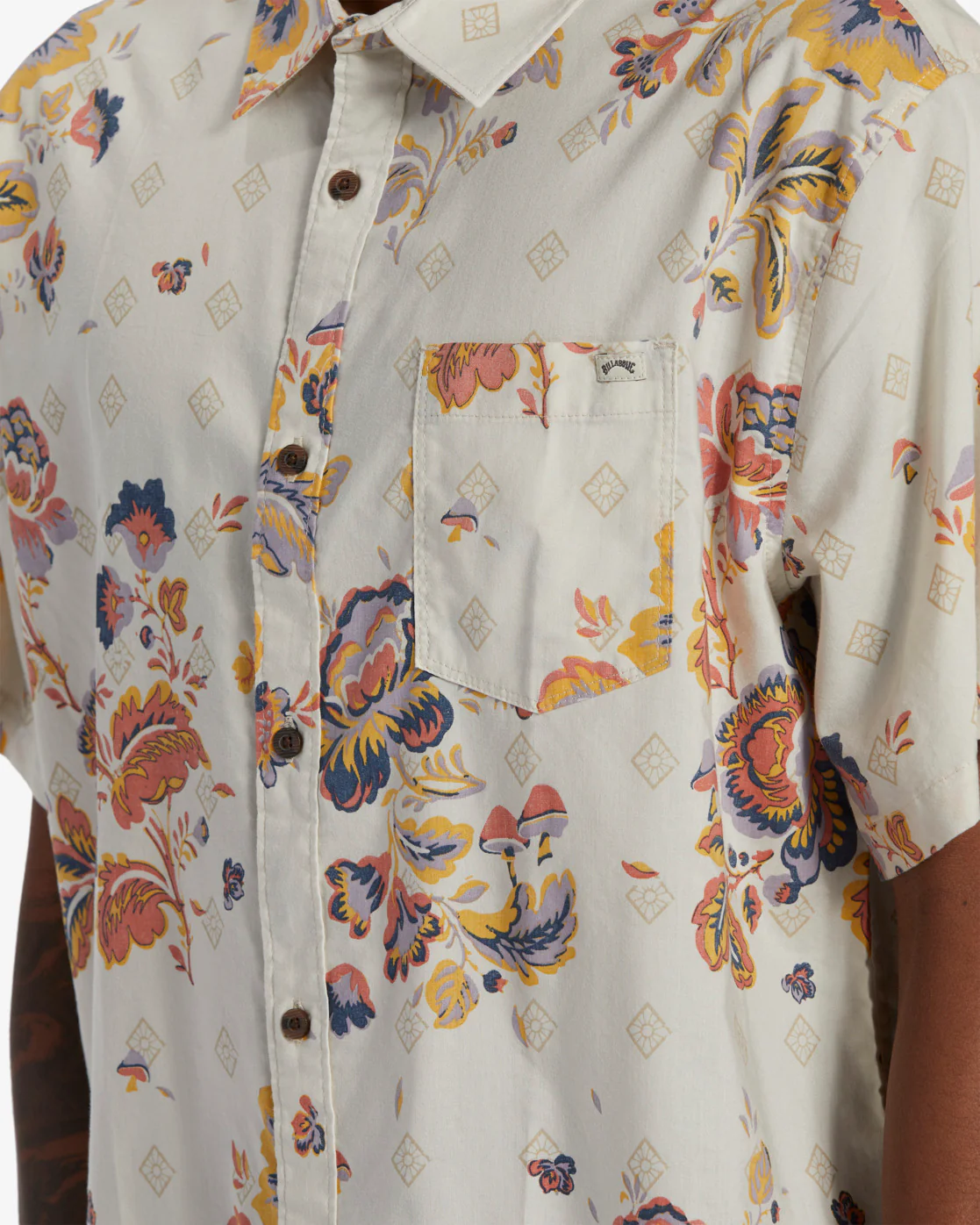 Billabong Sundays Short Sleeve Shirt - Taupe -Biliabong Outlet