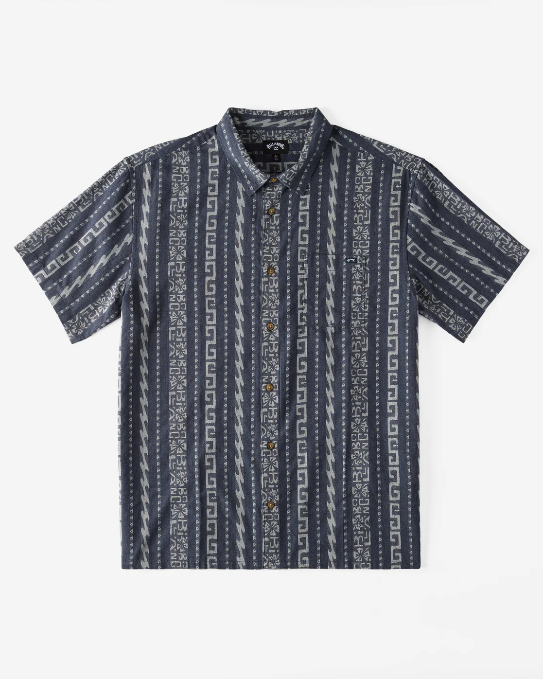 Billabong Sundays Jacquard Short Sleeve Shirt - Slate Blue -Biliabong Outlet