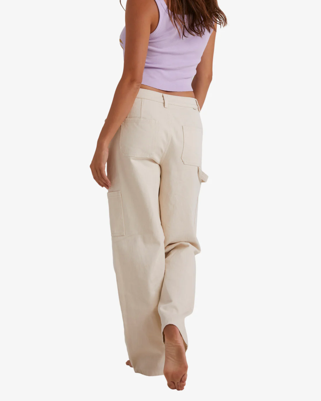 Billabong Leia Cargo Pants - White Cap -Biliabong Outlet
