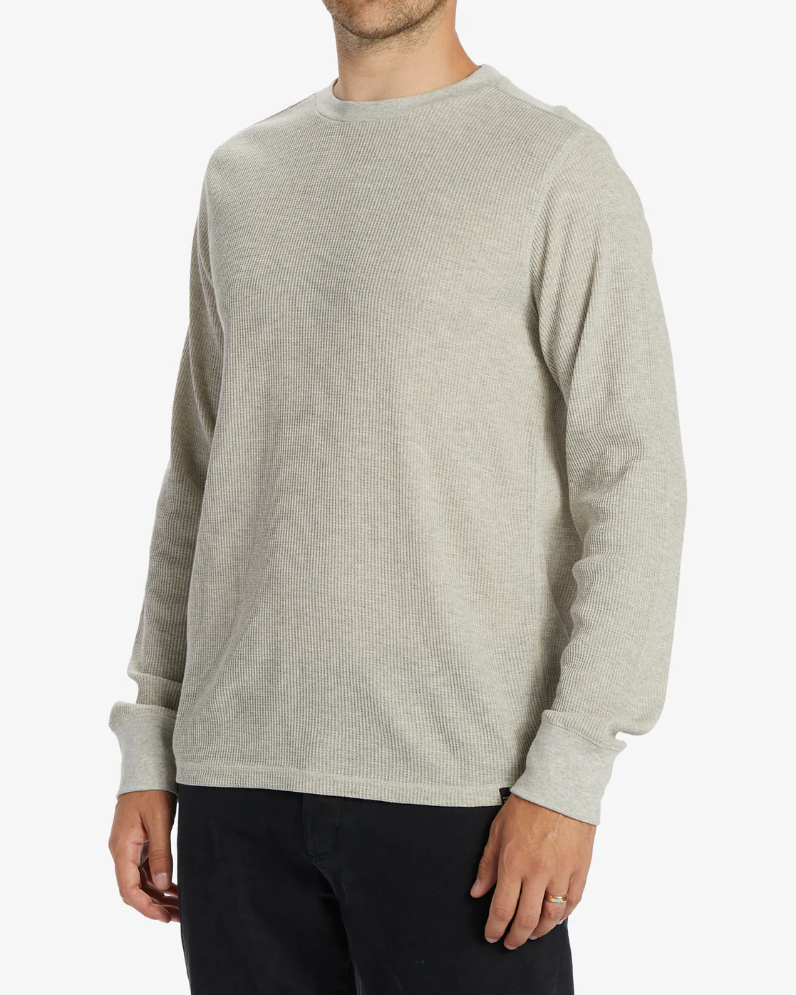 Billabong Essential Long Sleeve Thermal Top - Light Grey Heather -Biliabong Outlet