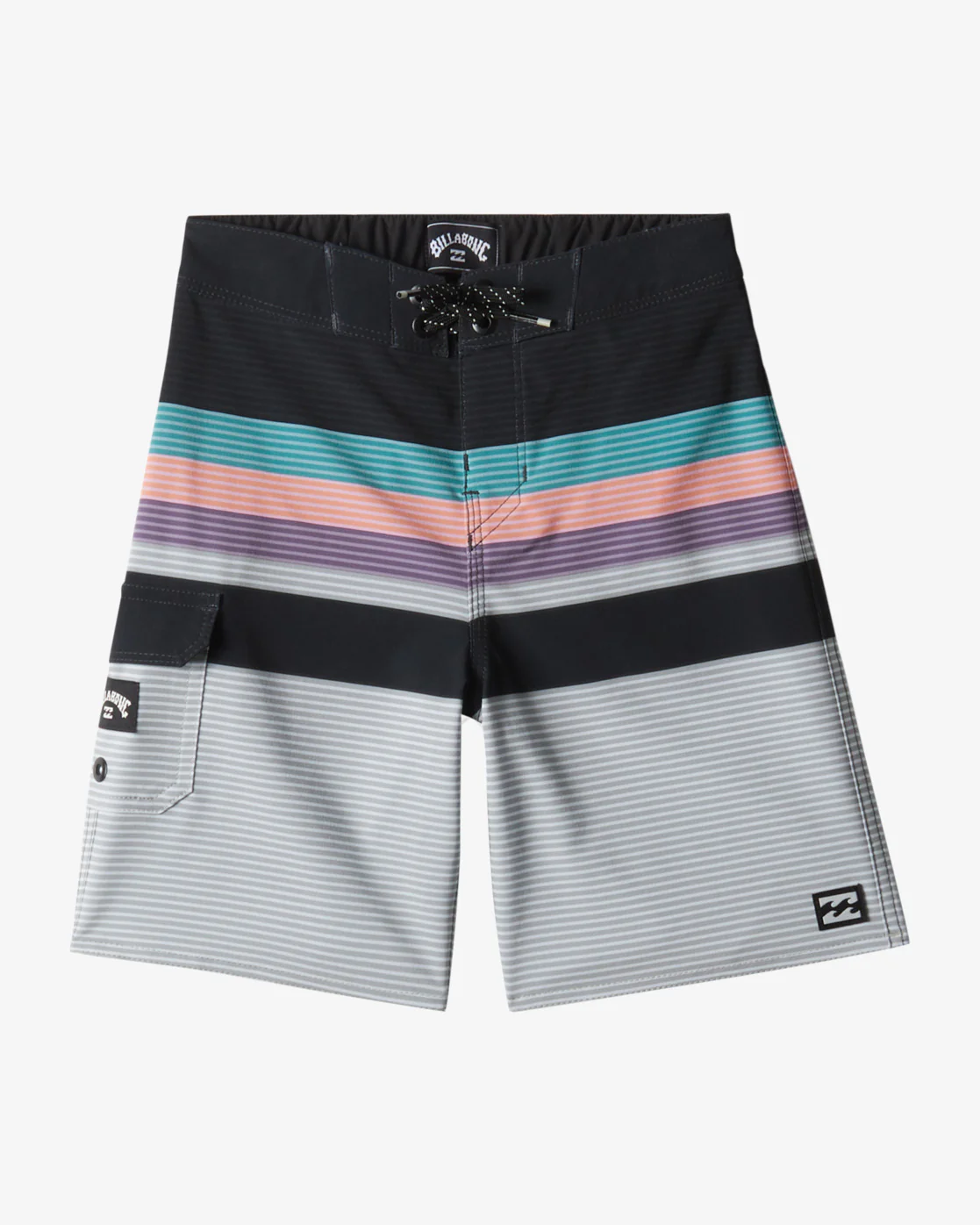 Billabong Boy's 2-7 All Day Stripe Pro Boardshorts - Stealth -Biliabong Outlet