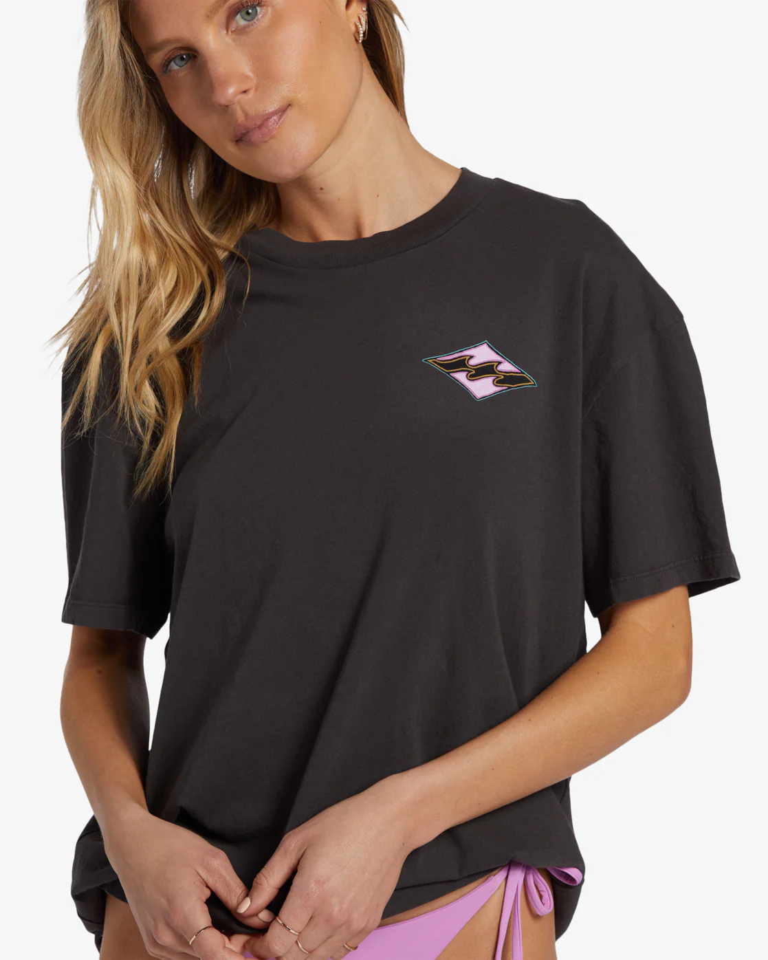Billabong Bright Side T-Shirt - Off Black -Biliabong Outlet