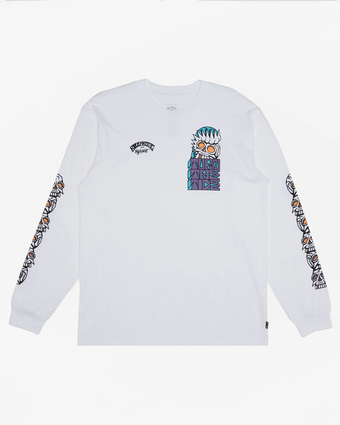 Billabong Skulls OG Long Sleeve T-Shirt - White -Biliabong Outlet