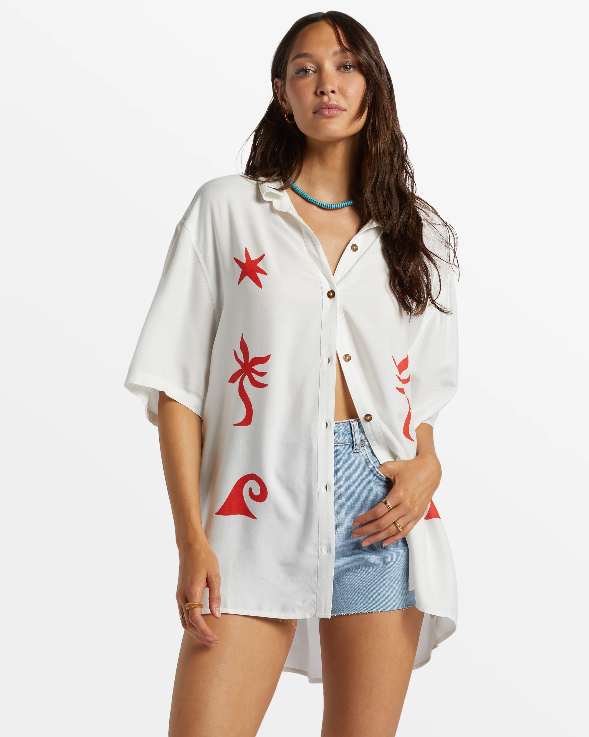 Billabong On Vacation Woven Shirt - Salt Crystal -Biliabong Outlet