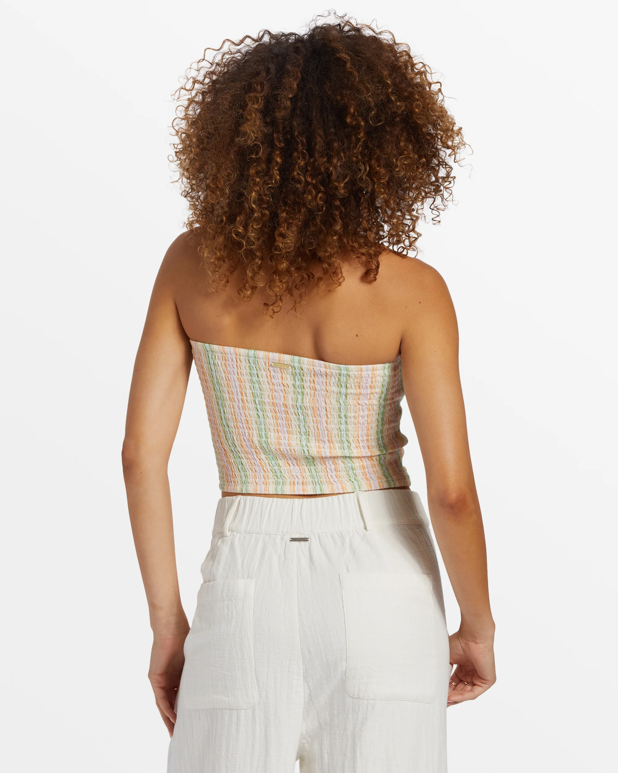 Billabong Keep It Simple Smocked Crop Top - Sweet Pink -Biliabong Outlet