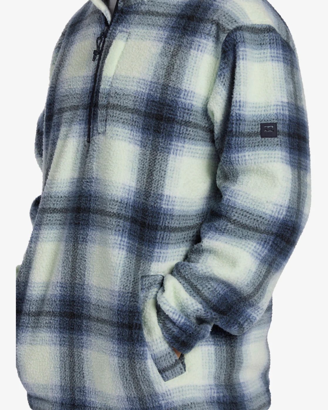 Billabong Boundary Half-Zip Mock Neck Fleece - Slate Blue -Biliabong Outlet