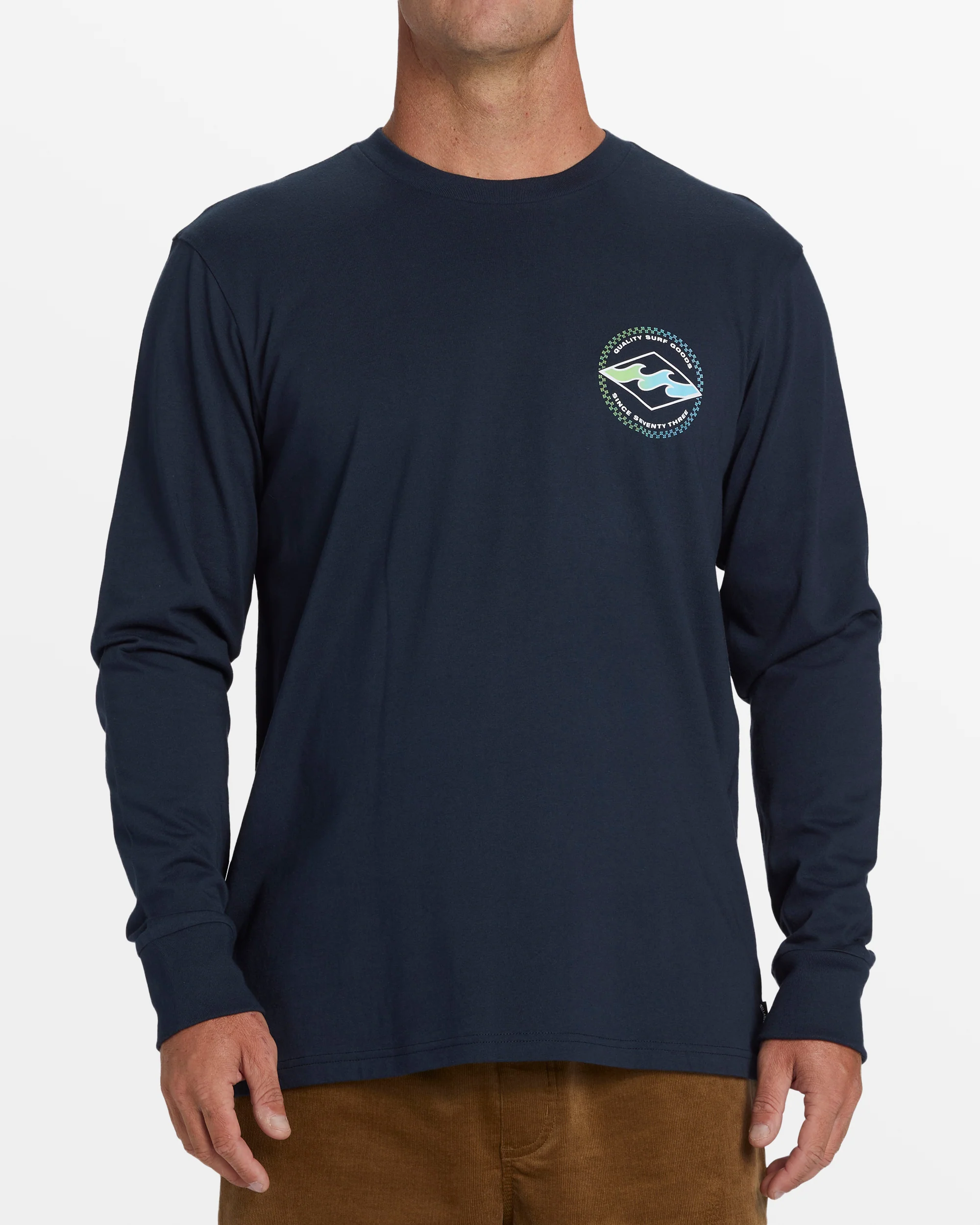 Billabong Rotor Diamond Long Sleeve T-Shirt - Navy -Biliabong Outlet