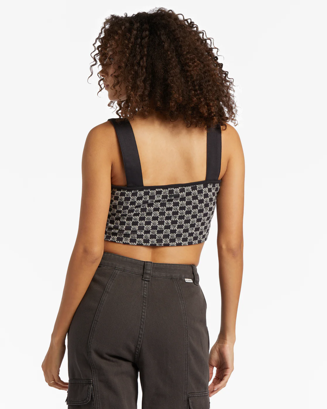 Billabong Check Me Out Top - Black Pebble -Biliabong Outlet