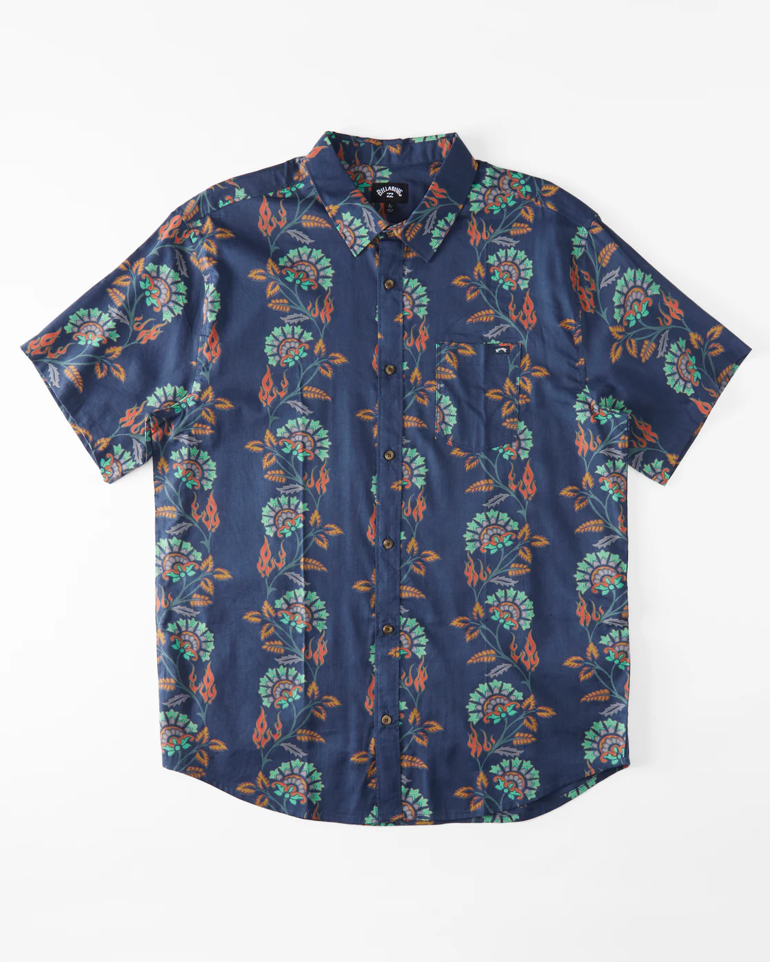 Billabong Sundays Short Sleeve Shirt - Dark Blue -Biliabong Outlet