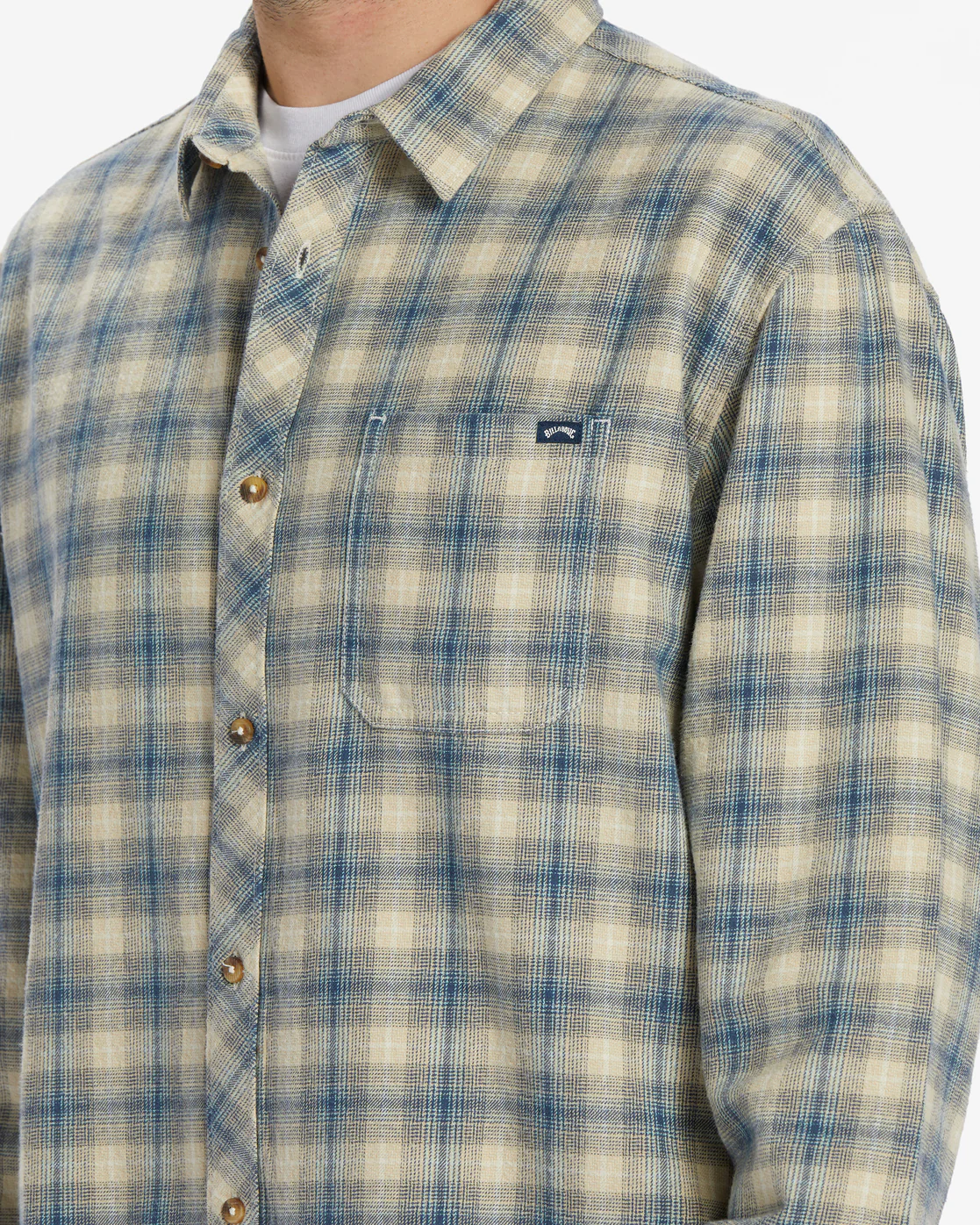 Billabong Coastline Flannel Long Sleeve Shirt - North Sea -Biliabong Outlet
