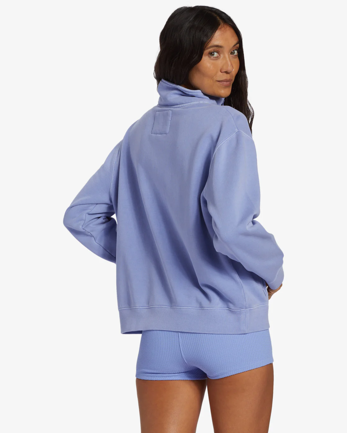 Billabong Stay On The Path Half-Zip Sweatshirt - Cosmic Blue -Biliabong Outlet
