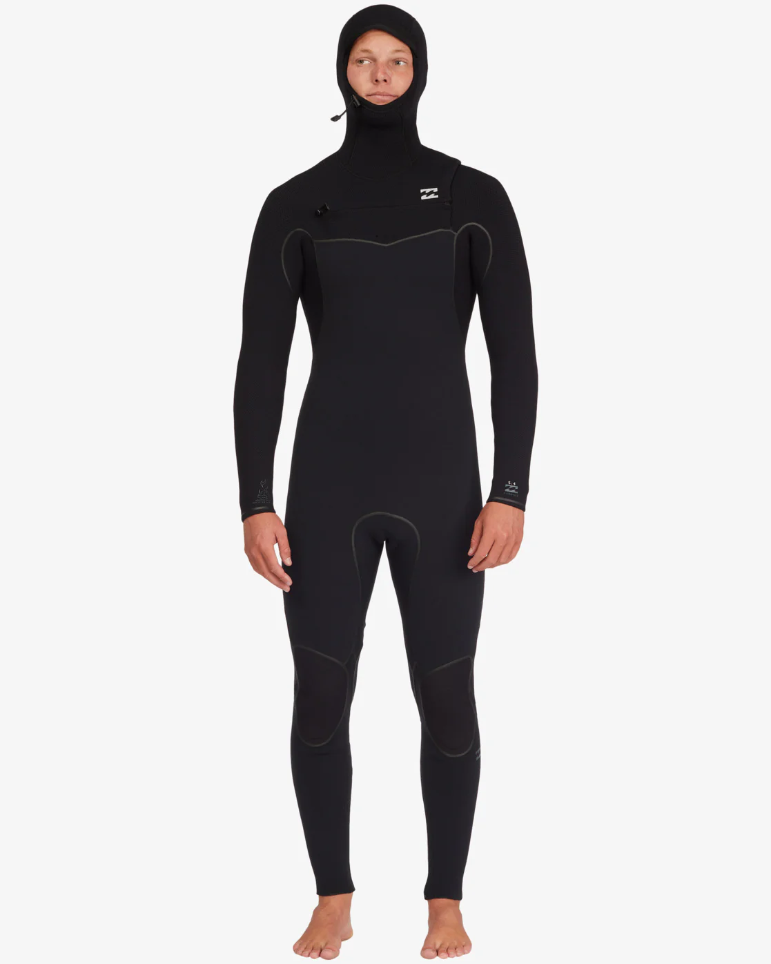 Billabong 5/4 Furnace Hooded Chest Zip Full Wetsuit - Black -Biliabong Outlet