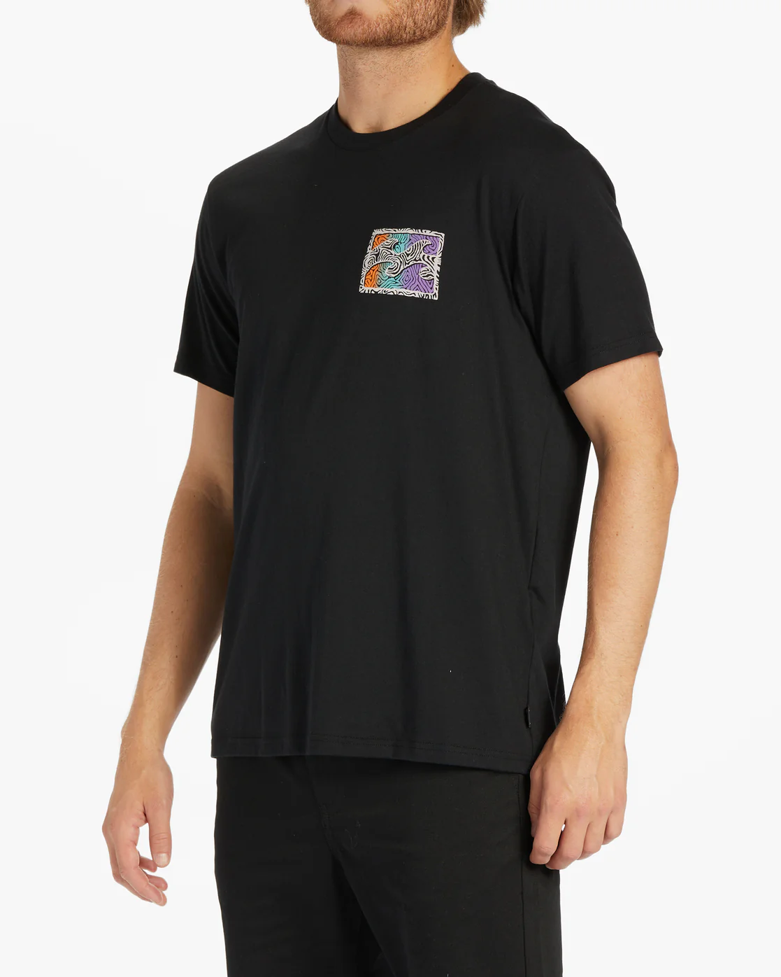 Billabong Crayon Wave Short Sleeve T-Shirt - Black -Biliabong Outlet