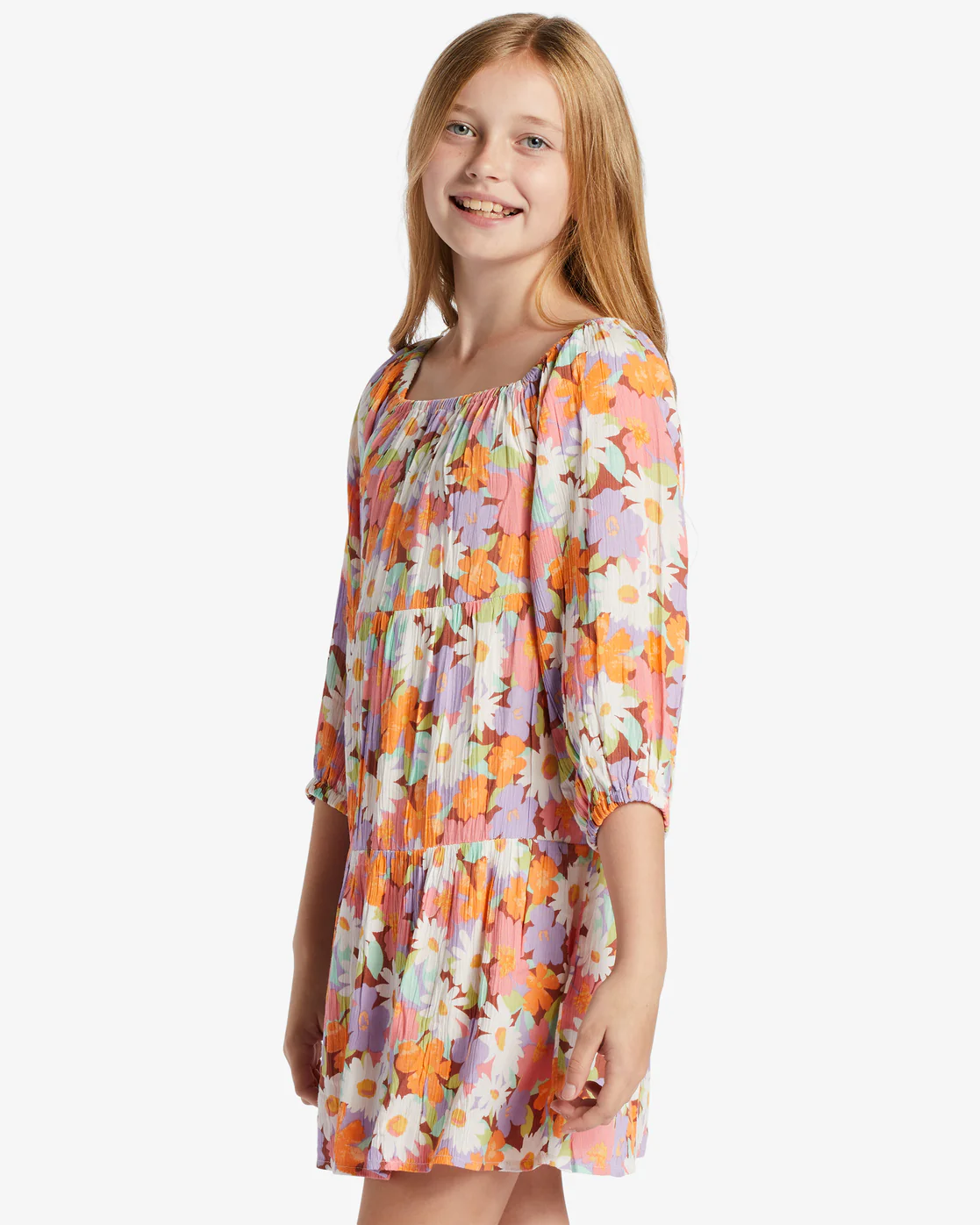 Billabong Girls Love Crush Babydoll Dress - Sweet Tea -Biliabong Outlet
