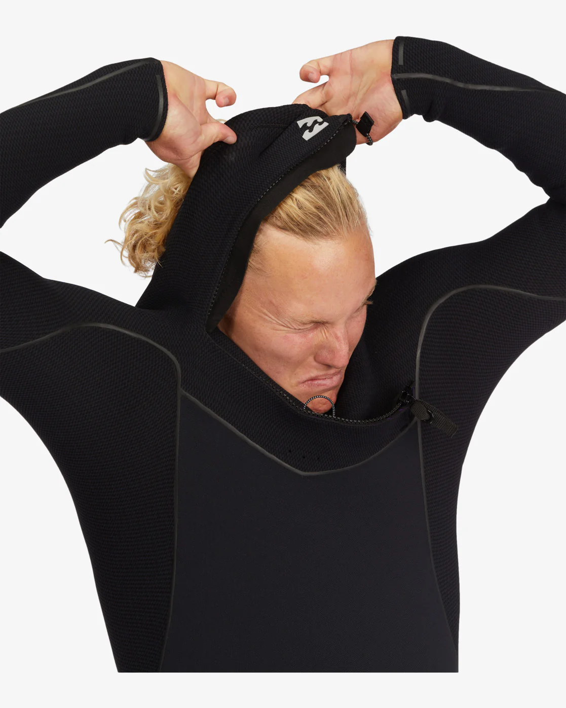 Billabong 5/4 Furnace Hooded Chest Zip Full Wetsuit - Black -Biliabong Outlet