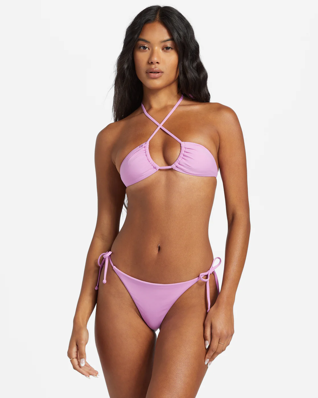 Billabong Sol Searcher Multi-Way Triangle Bikini Top - Lush Lilac -Biliabong Outlet