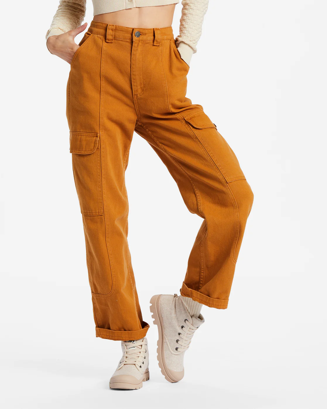 Billabong Wall To Wall Denim Cargo Pants - Cider -Biliabong Outlet