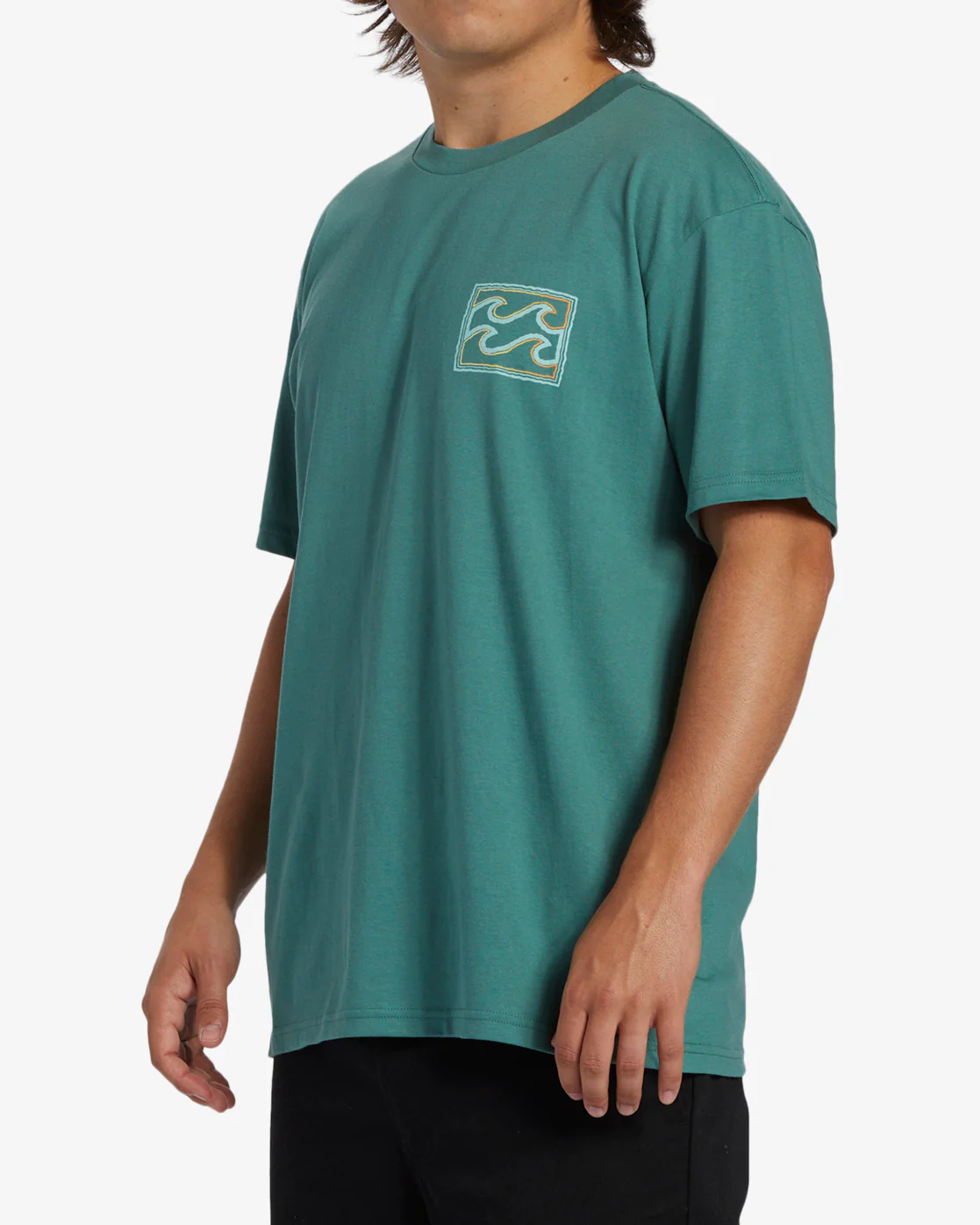 Billabong Crayon Wave Short Sleeve T-Shirt - Billiard -Biliabong Outlet