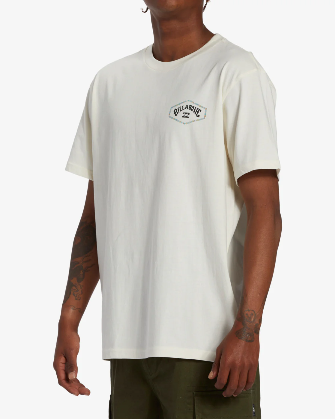 Billabong Exit Arch Short Sleeve T-Shirt - Off White -Biliabong Outlet