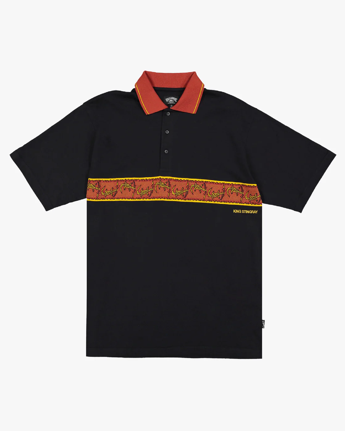 Billabong King Croc Polo Shirt - Black -Biliabong Outlet