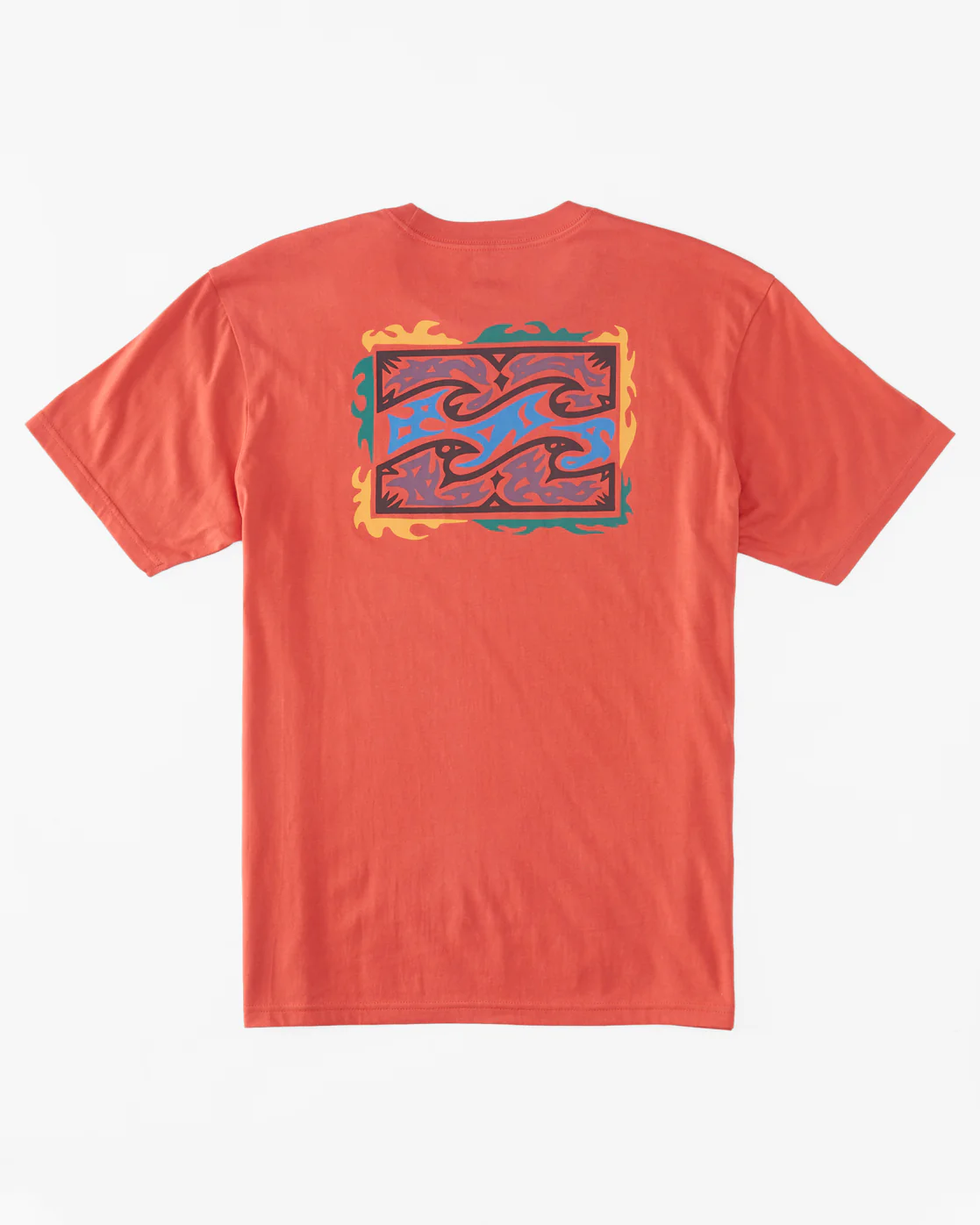 Billabong Crayon Wave T-Shirt - Coral -Biliabong Outlet