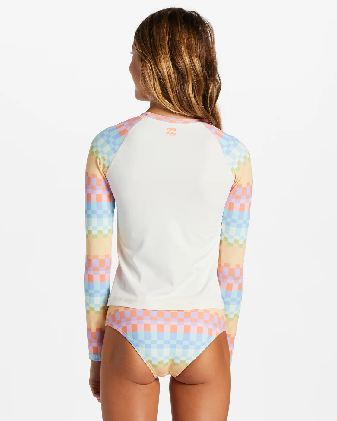 Billabong Girls Paradise Check Long Sleeve Rashguard Set - Multi -Biliabong Outlet