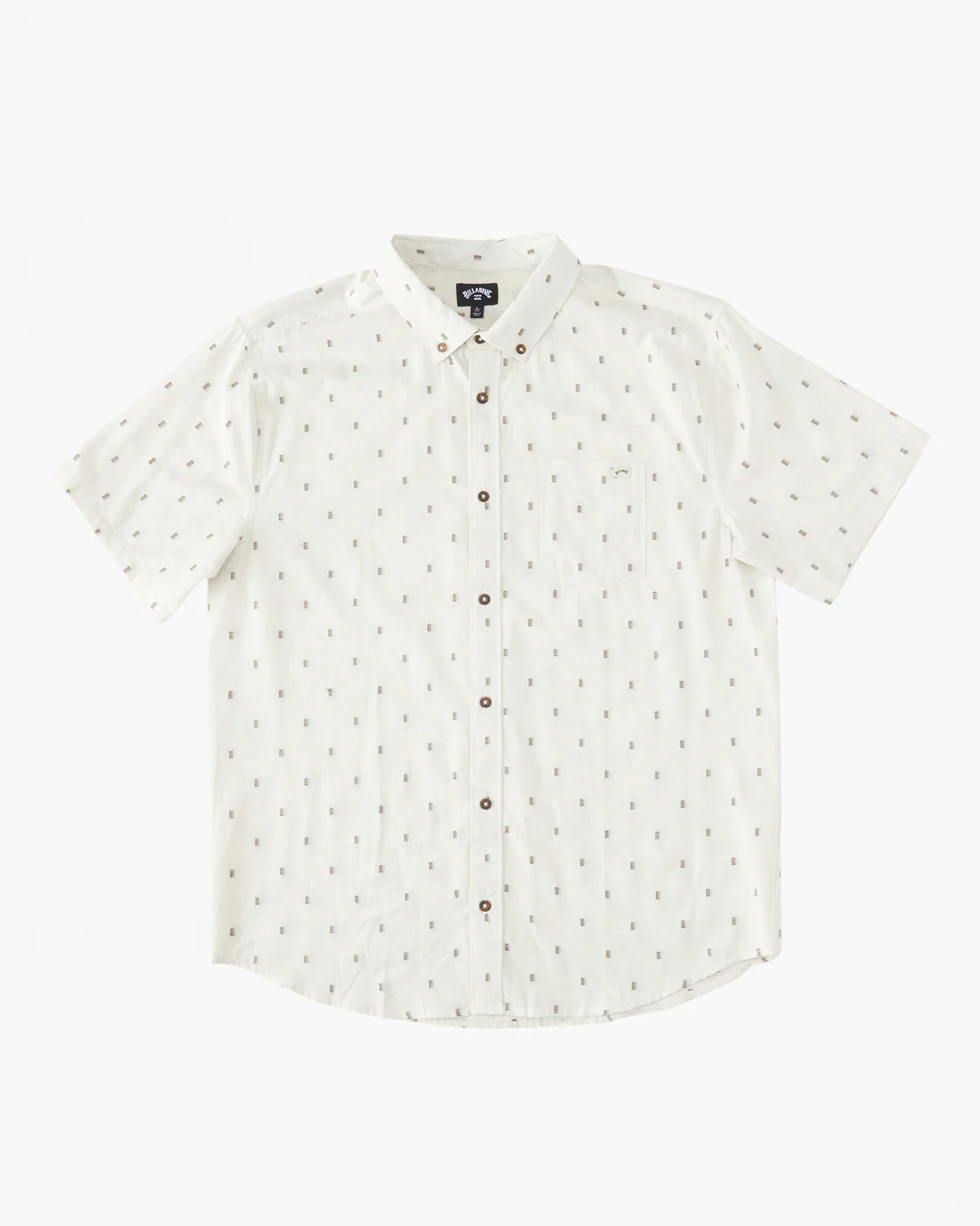 Billabong All Day Jacquard Short Sleeve Shirt - Cream -Biliabong Outlet