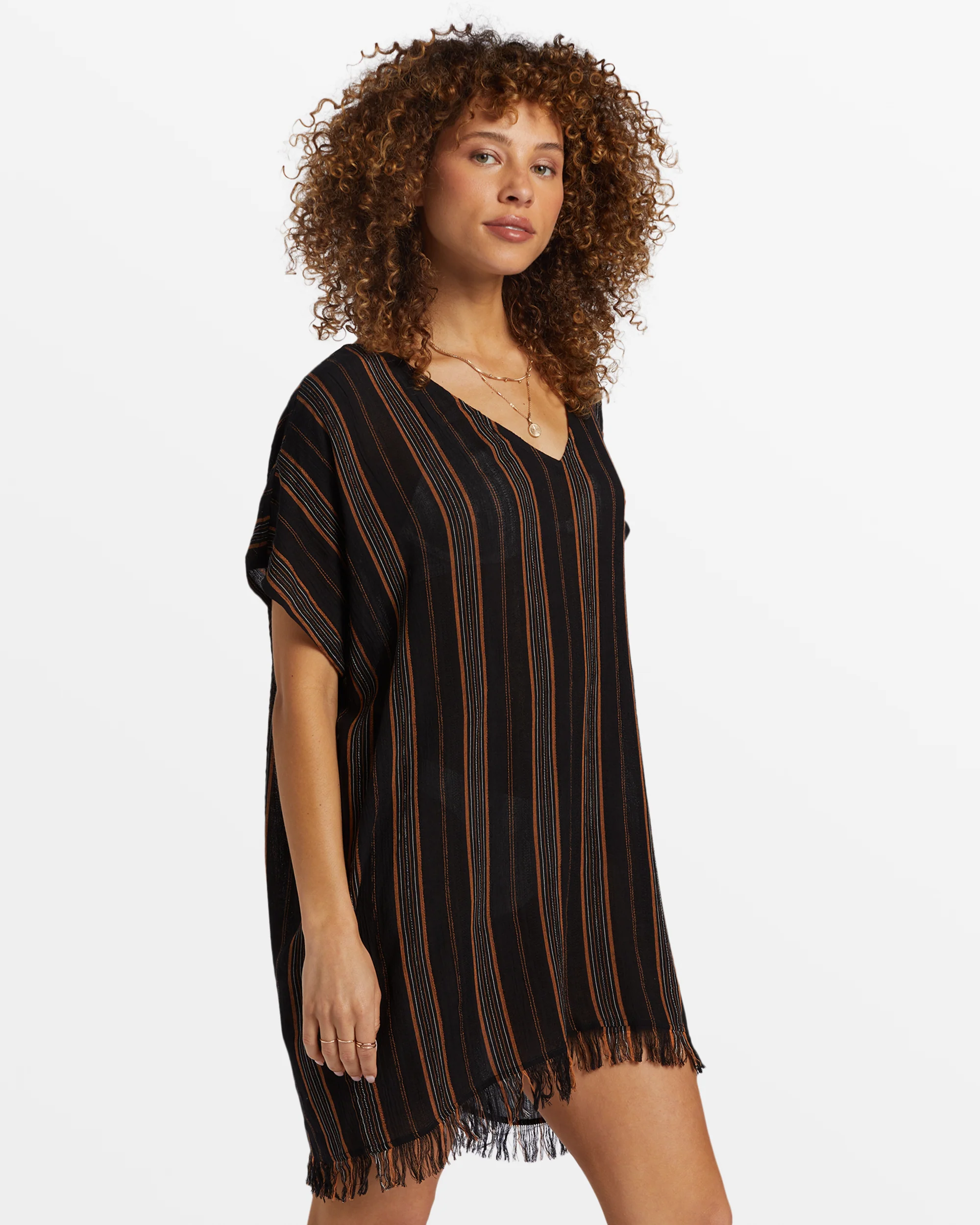 Billabong Walk Away Tunic Top - Black -Biliabong Outlet